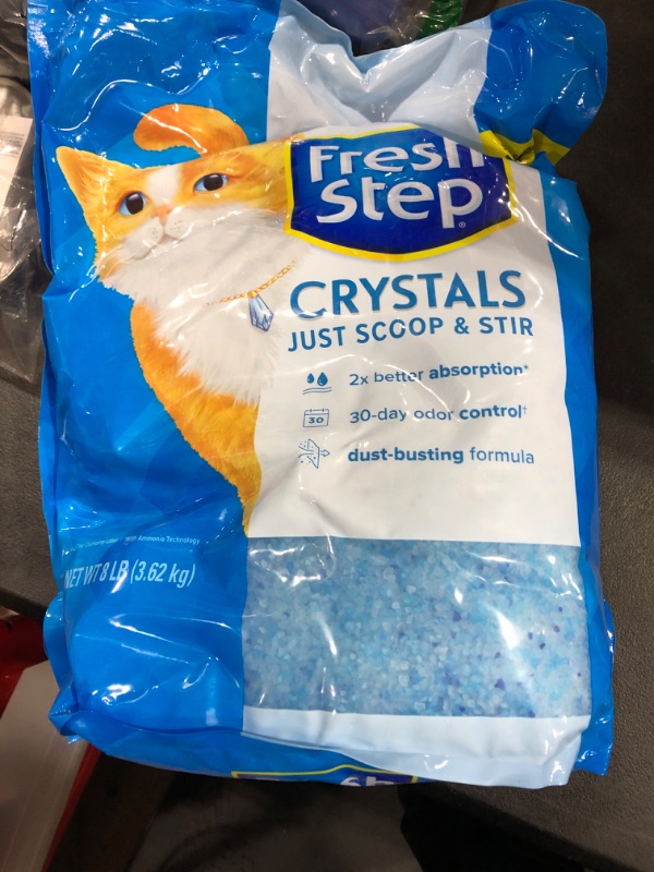 Photo 2 of Fresh Step Crystals, Premium Cat Litter, Scented, 8 Pounds 8 Pound (Pack of 1)