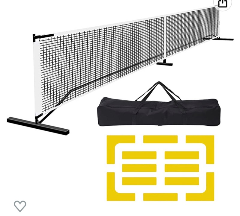 Photo 1 of DULCE DOM Pickleball Nets Portable Outdoor, 22 FT Pickleball Net USAPA Regulation Size, Pickle Ball Game Net System with Carrying Bag for Driveway Backyards