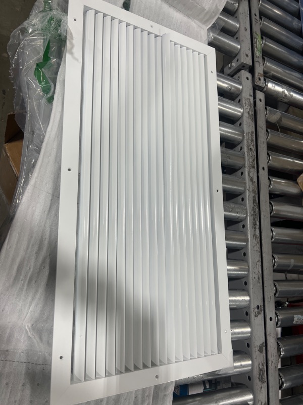 Photo 3 of 30" X 14" Aluminum Return Grille - Easy Air Flow - Linear Bar Grilles [Outer Dimensions: 31.5w X 15.5"h] 30 X 14