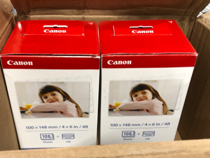 Photo 3 of Canon SELPHY CP1300 Compact Photo Printer (Black) with WiFi w/ 2X Color Ink and Paper Set