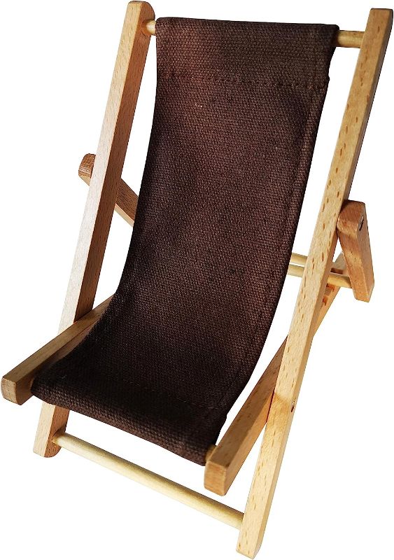 Photo 1 of 
Hanpo Cell Phone Holder Wood & Canvas Beach Deck Chair - Desk Stand for Smart Phone 5.5 Inches (Light Brown) (Brown)