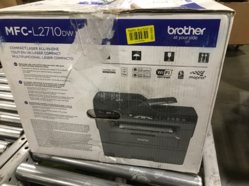 Photo 1 of Brother Monochrome Laser Printer, Compact All-In One Printer, Multifunction Printer, MFCL2710DW, Wireless Networking and Duplex Printing, Amazon Dash Replenishment Ready New Model: MFCL2710DW