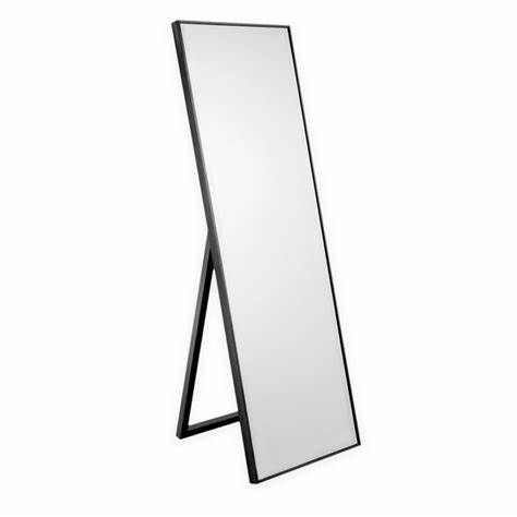 Photo 1 of . W Rectangle Alloy Frame Black Full Length Mirror
