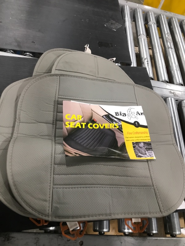 Photo 2 of Big Ant 2 Pack Car Seat Cushions Interior Seat Covers Cushion Pad Mat for Auto Supplies Office Chair with Breathable PU Leather(Gray)