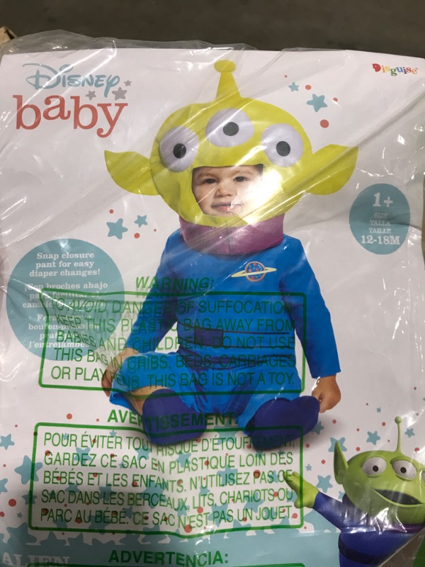 Photo 3 of Disguise Baby Boy's Disney Pixar Toy Store and Beyond Alien Classic Costume 12-18 Months Blue/Green