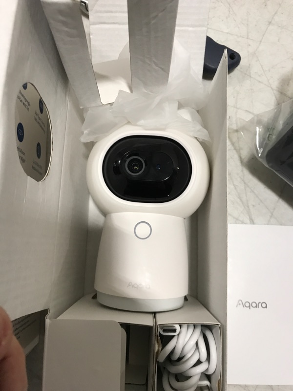 Photo 2 of Aqara 2K Security Indoor Camera Hub G3, AI Facial and Gesture Recognition, Infrared Remote Control, 360° Viewing Angle via Pan and Tilt, Works with HomeKit Secure Video, Alexa, Google Assistant, IFTTT
