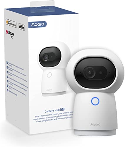 Photo 1 of Aqara 2K Security Indoor Camera Hub G3, AI Facial and Gesture Recognition, Infrared Remote Control, 360° Viewing Angle via Pan and Tilt, Works with HomeKit Secure Video, Alexa, Google Assistant, IFTTT
