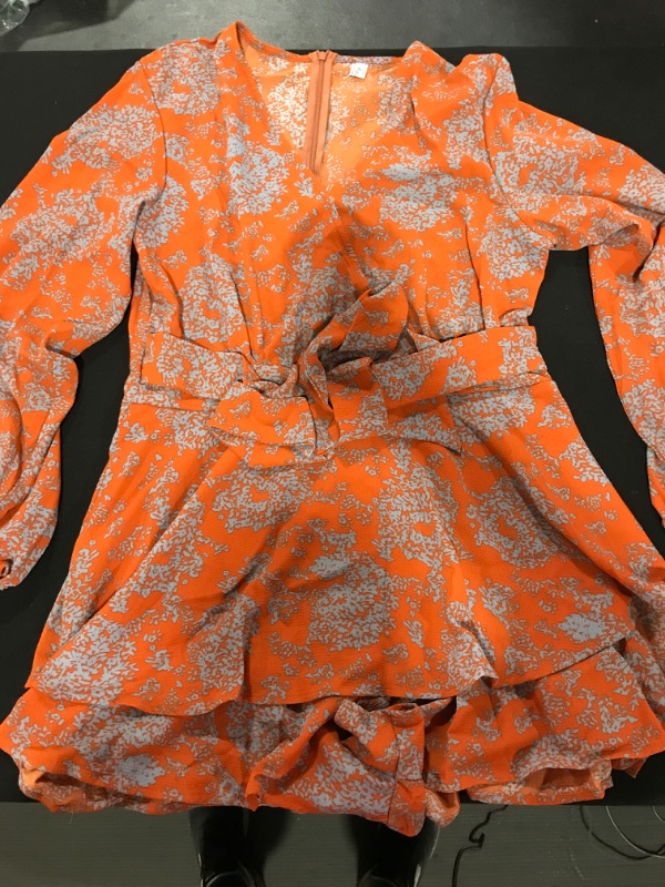 Photo 1 of [Size L] Ladies 1960's Inspired Jumper- Orange and Grey