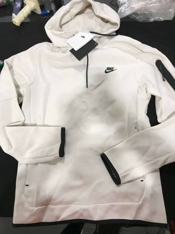 Photo 2 of [Size S-Tall]  Nike Men's NSW Club Pullover Hoodie Jersey- White