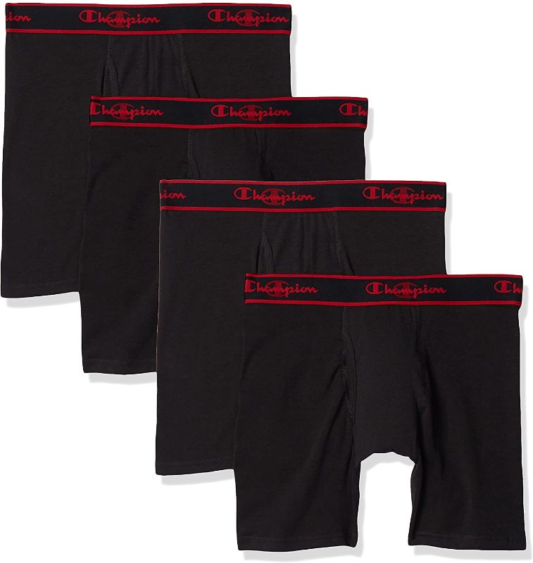 Photo 1 of [Size 2XL] Mens Champion Boxer Briefs- Black and Red- 4Pack