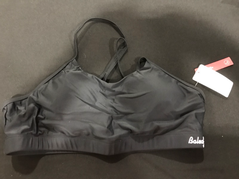 Photo 2 of [Size 2XL] Baleaf SPF50+ Black Athletic Bra