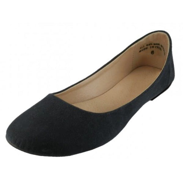 Photo 1 of [Size 11] Women Microsuede Ballerina Shoes - Black