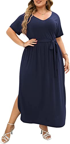 Photo 1 of [Size 22] Nemidor Ladies Plus Navy Long Dress