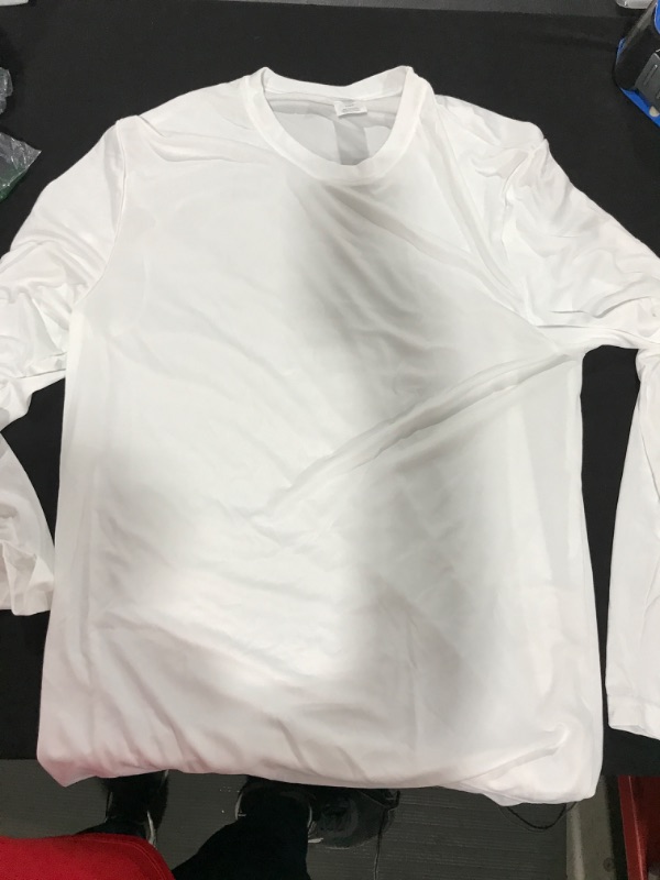 Photo 2 of [Size L] Hanes Cool Dry Long Sleeve Shirts- White