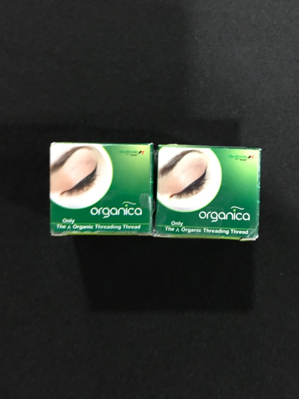 Photo 3 of 2 Spool x 300m Organica Organic Cotton Eyebrow Threading Thread - India - Dermaplaning Epilator tool for upper lip chin forehead ibrow hair removal 
