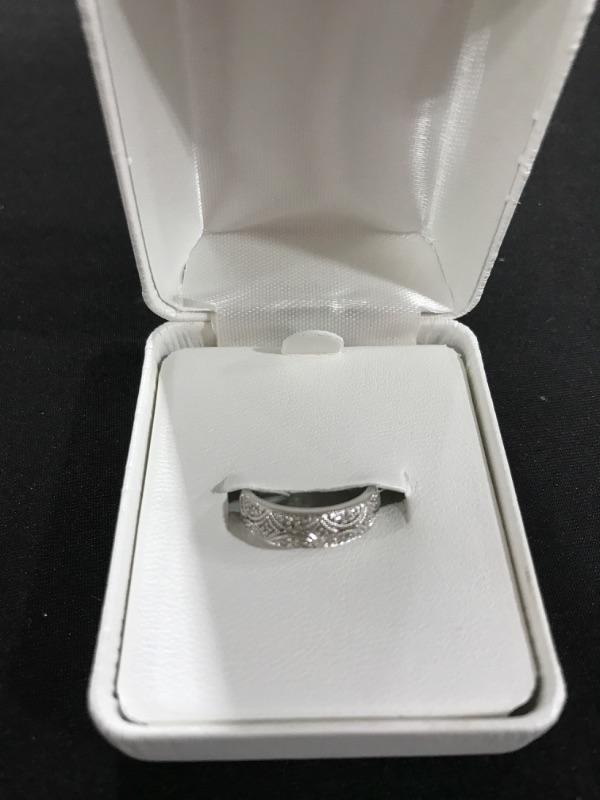 Photo 1 of [Size Unknown] Silver Plated Ring in Box