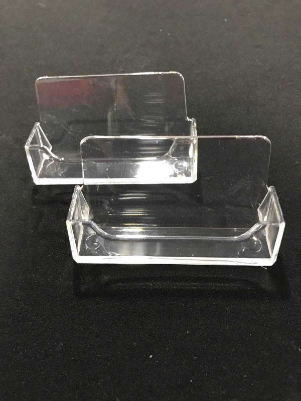 Photo 1 of 2 Pack of Acrylic Business Card Holders- Clear