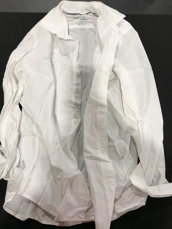 Photo 2 of [Size M] Amazon Essentials Button Down White Long Sleeve Shirt