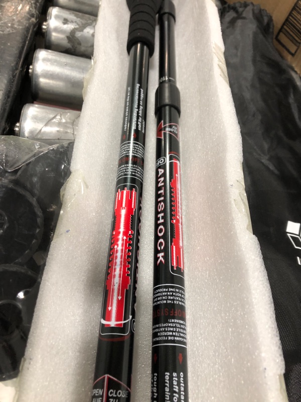 Photo 1 of Aihoye Hiking Trekking Poles, 2 Pack Collapsible,Lightweight, Anti Shock, Hiking or Walking Sticks,Adjustable Hiking Pole for Men and Women
