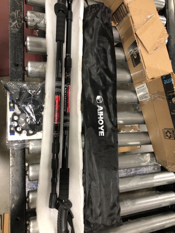 Photo 1 of Aihoye Hiking Trekking Poles, 2 Pack Collapsible,Lightweight, Anti Shock, Hiking or Walking Sticks,Adjustable Hiking Pole for Men and Women
