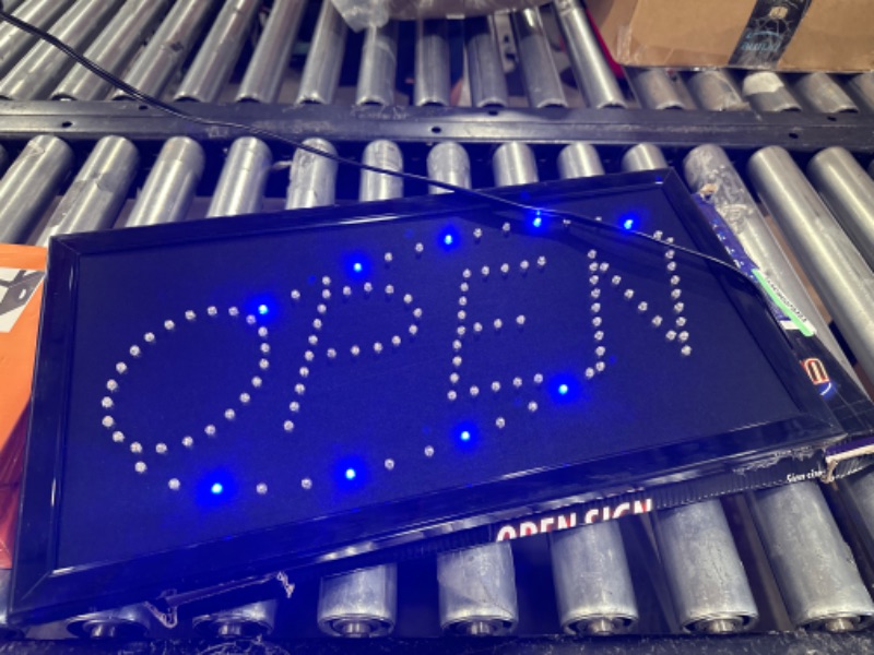 Photo 1 of Ultima LED Neon Open Sign for Business: Lighted Sign Open with Flashing Mode
