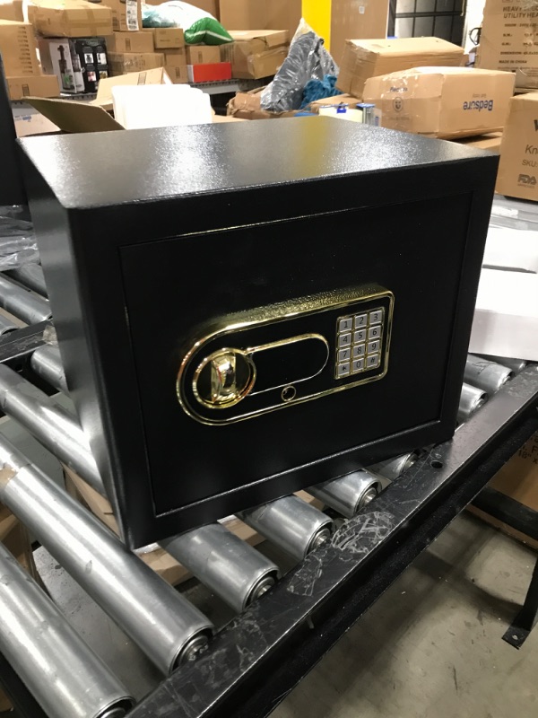 Photo 2 of 1.2Cub Fireproof Safe with Waterproof Fireproof Money Bag, Safe Box with Digital Keypad Key,1.2Cub Black