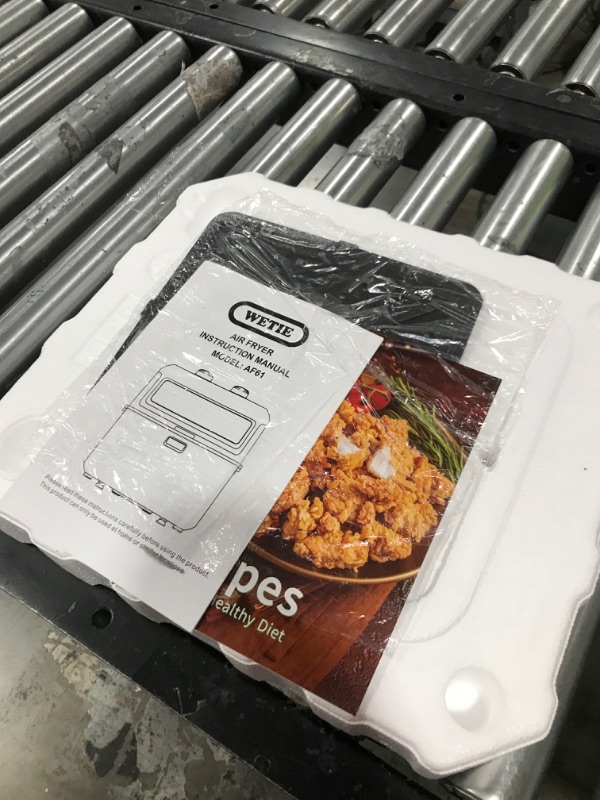 Photo 1 of WETIE Air Fryer, 7 QT Airfryer Oilless Cooker, 1400W Hot Air Fryers with Visible Window, Non-stick Basket, Temperature & Time Knob, Suitable for Families of 4 to 8, Black