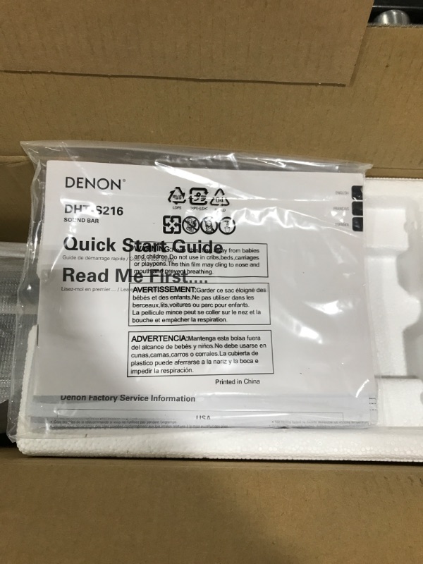 Photo 1 of Denon DHT-S216 Home Theater Soundbar | Virtual Surround Sound | HDMI ARC | HD, 4K & Bluetooth Compatible | Low-Profile Design | Crystal Clear Dialogue