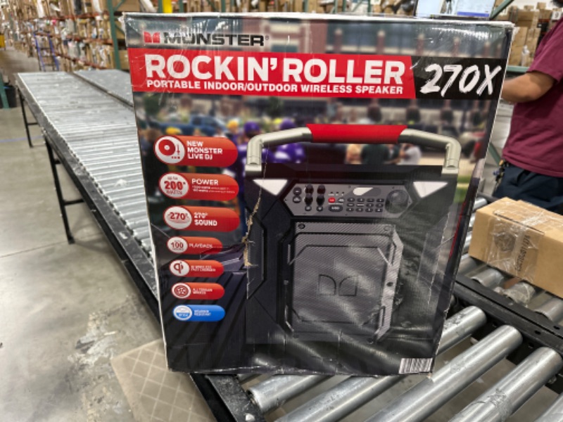 Photo 5 of Monster Rockin' Roller 270X 200W Portable Indoor/Outdoor Speaker - Black/Gray