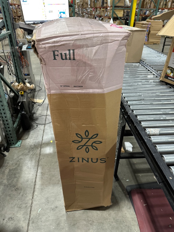 Photo 3 of Zinus 10 Inch Foam and Spring Mattress / CertiPUR-US Certified Foams / Mattress-in-a-Box, Full 10 Inch Mattress Only Full