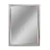 Photo 1 of 30 in. W x 40 in. H Framed Rectangular Beveled Edge Bathroom Vanity Mirror in Brush nickel with chrome inner lip
