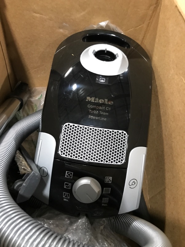 Photo 1 of Miele Turbo Team Canister Vacuum, Obsidian Black Obsidian Black STB 205-3 Floor Tool