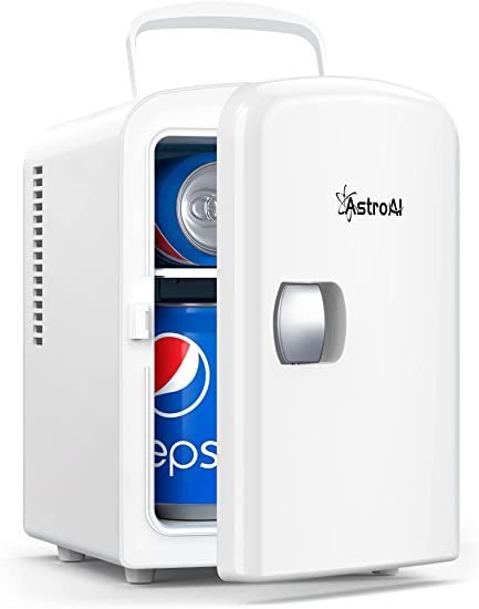 Photo 1 of AstroAI Mini Fridge, 4 Liter/6 Can AC/DC Portable Thermoelectric Cooler and Warmer Refrigerators for Skincare, Beverage, Home, Office and Car, ETL Listed (White)