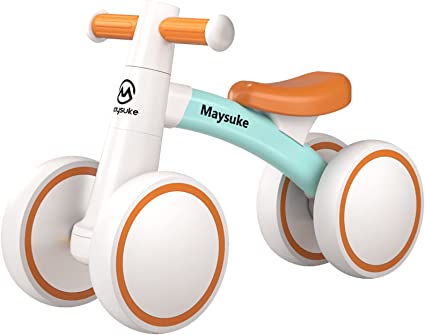 Photo 1 of Baby Balance Bike Toys for 1 Year Old Boys and Girls Gifts, Toddler Bike 10-24 Month First Birthday Gift with 4 Wheels, No Pedal