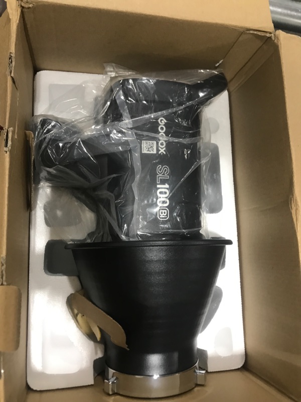 Photo 1 of Godox SL100Bi 100W Bi-Color LED Video Light, with Godox RC-A6 Remote Controller, 2800K-6500K CRI/TLCI 96+/97+ LED Studio Light, 11 FX Effects Studio LED Continuous Video Light with Bowens Mount