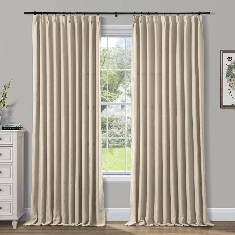 Photo 1 of 52W x 96L Inch  Door Panel Drape Beige (1 Panel)