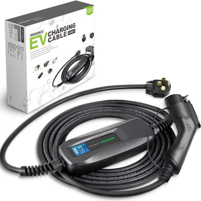 Photo 1 of 40Amp EV Charger Level 2 NEMA14-50 220V-240V Portable EV Charging Cable Faster ev Charging Station, Electric Vehicle Charger Compatible with All EV Cars 20ft