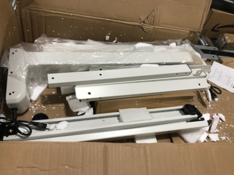 Photo 1 of TOPSKY Dual Motor Electric Adjustable Standing Computer Desk for Home and Office (White Frame only)