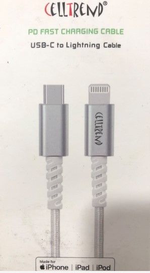 Photo 1 of CellTrend Fast Charging Cable USB-C to Lightning Cable 1.8m/6ft