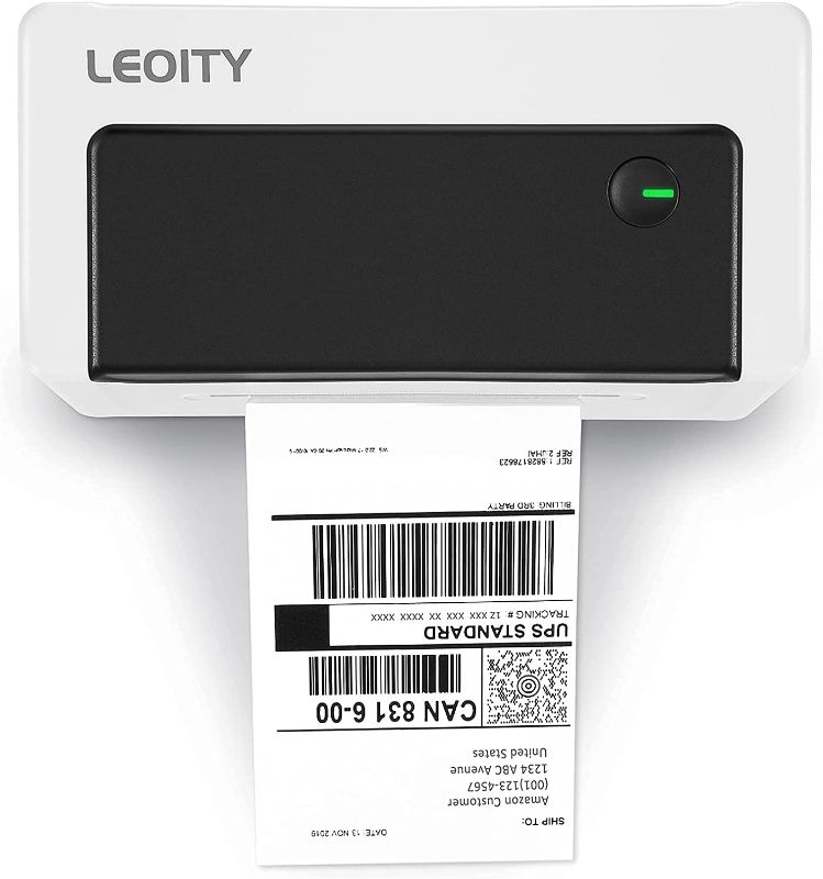 Photo 1 of Leoity Thermal Label Printer, Shipping Label Printer for UPS, USPS, USB Connected Commercial Direct Label Maker Compatible with Shopify, Ebay, Amazon&Etsy-Windows&Mac Systems Supported (Not Bluetooth)
