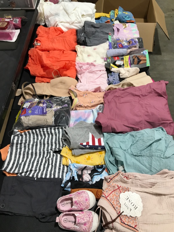 Photo 1 of ASSORTED LOT OF WOMEN'S, MEN'S & CHILDREN'S CLOTHING & FASHION ITEMS. SIZES & STYLES VARY. NEW & PRIOR USE. 