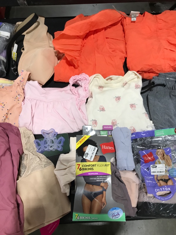 Photo 1 of ASSORTED LOT OF WOMEN'S, MEN'S & CHILDREN'S CLOTHING & FASHION ITEMS. SIZES & STYLES VARY. NEW & PRIOR USE. 