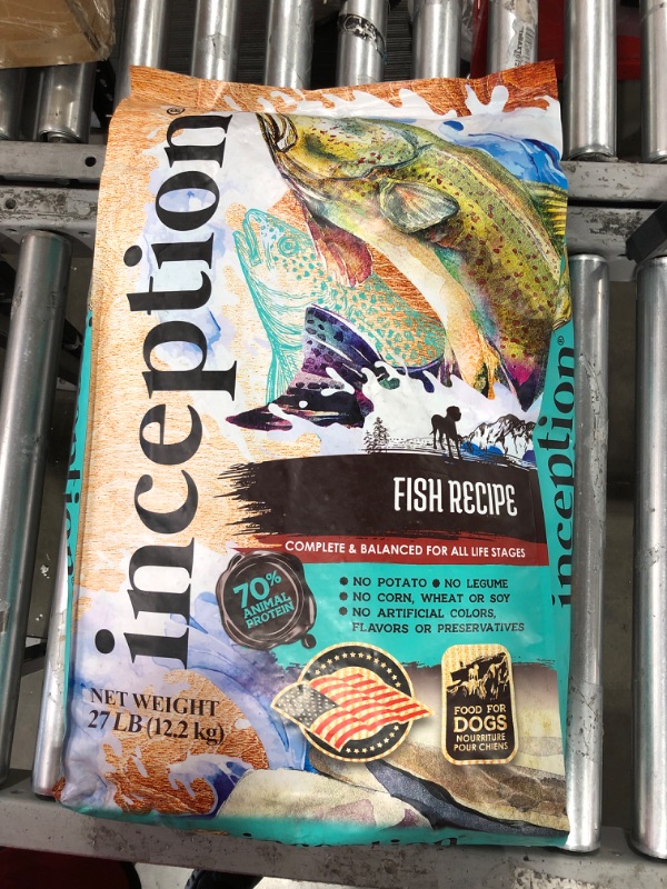 Photo 2 of (EXPIRED)
+Inception® Dry Dog Food Fish Recipe – Complete and Balanced Dog Food – Meat First Legume Free Dry Dog Food – 27 lb. Bag Fish 27 Pound (Pack of 1)