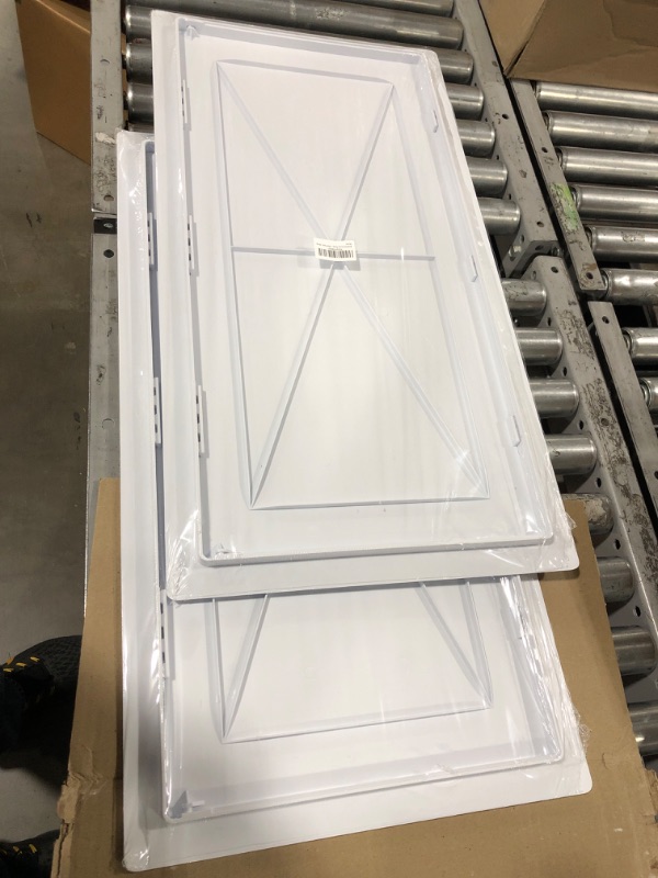 Photo 2 of Access Panel for Drywall - 14 x 29 inch - Wall Hole Cover - Access Door - Plumbing Access Panel for Drywall - Heavy Durable Plastic White 2 Ct