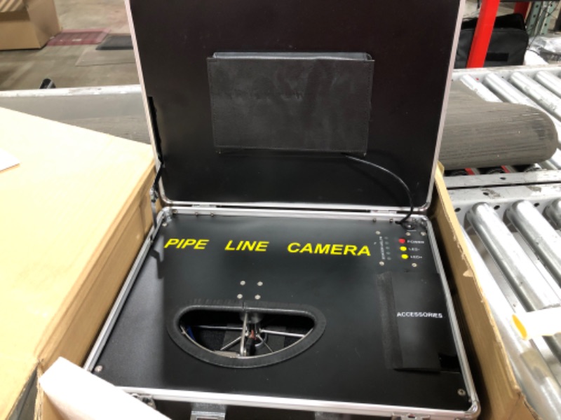 Photo 2 of 30M/100FT Pipe Inspection Camera Upgrade Retractable Coil Sewer Camera Plumbing Drain Camera with DVR 1080P HD Waterproof IP68 Video System 7” Monitor 12 LED Night Lights (16GB SD Card)