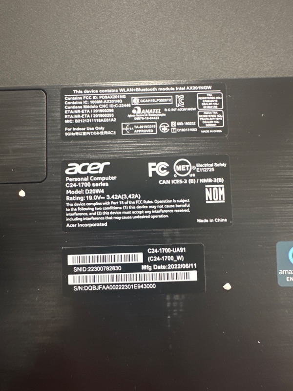 Photo 7 of Acer Aspire C 24 C24-1700 - All-in-one - Core I3 1215U - RAM 8 GB - SSD 512 GB - UHD Graphics - GigE - WLAN: Bluetooth 5.0 802.11a/b/g/n/ac/ax - Win
