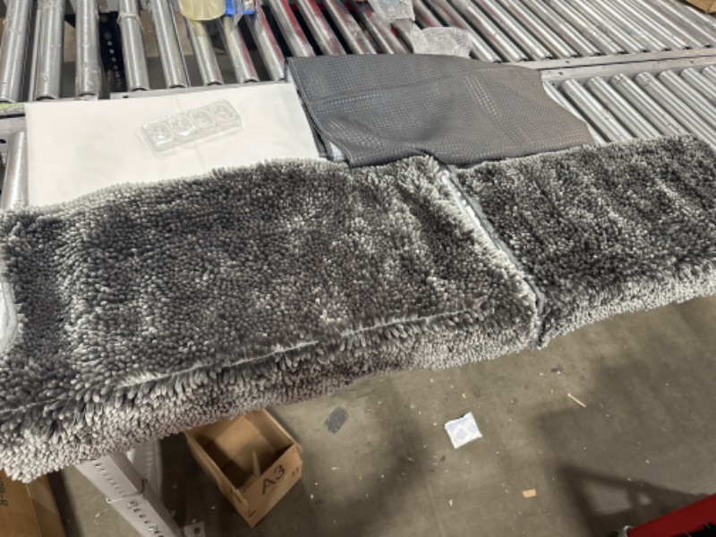Photo 1 of 5 PIECE BATHROOM RUG SET/ WITH SHOWER CURTAINS  GRAY 