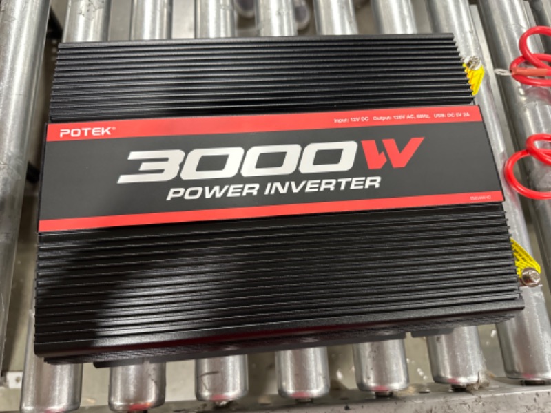 Photo 2 of 3000-Watt 12-Volt Battery Power To 120-Volt AC Power Inverter