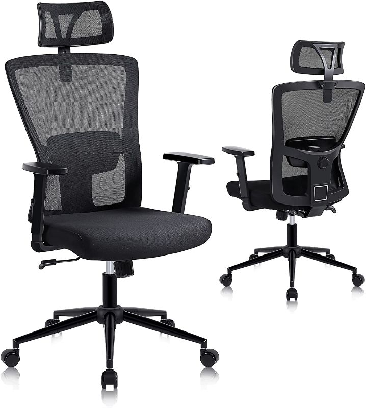 Photo 1 of ralex-chair Office Chair Ergonomic Desk Chair Comfort Adjustable Height with Wheels?Lumbar Support Mesh Swivel Computer Home Office Study Task Chair 5008
