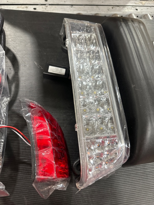 Photo 3 of 10L0L Golf Cart LED Light Kit (12V) for Club Car Precedent G&E (2004 UP), Deluxe Headlight Taillight with Turn Signals, Hazard Flasher, Horn and Brake